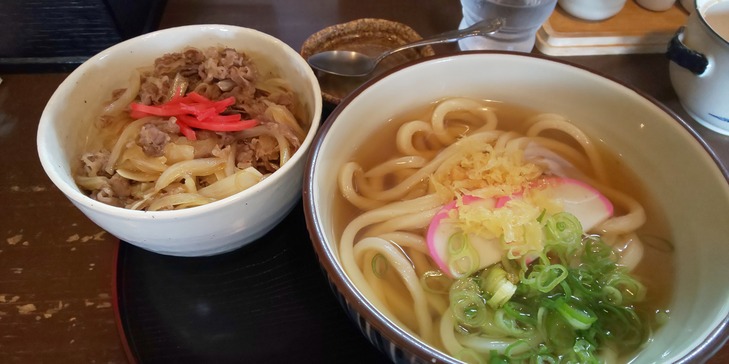 國安うどん ミニ牛丼セット