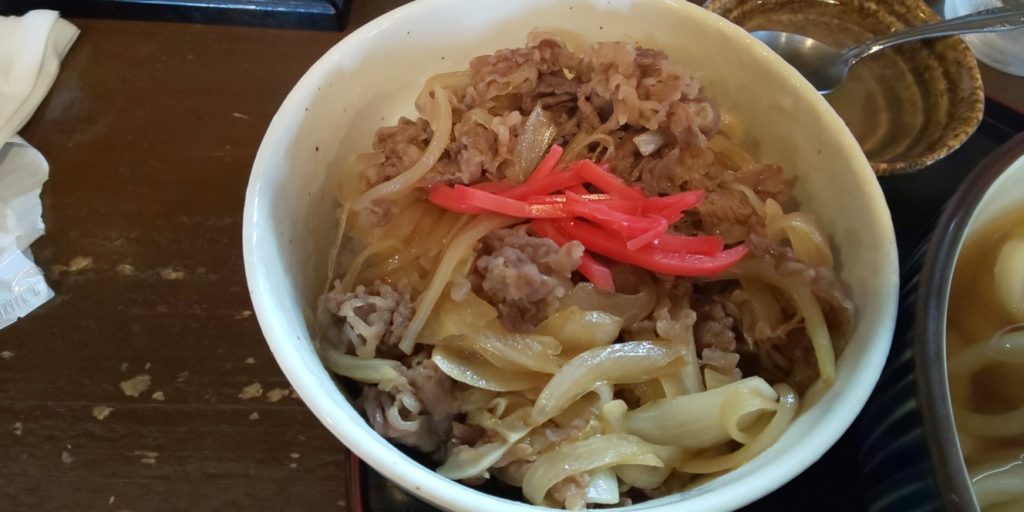 國安うどん ミニ牛丼