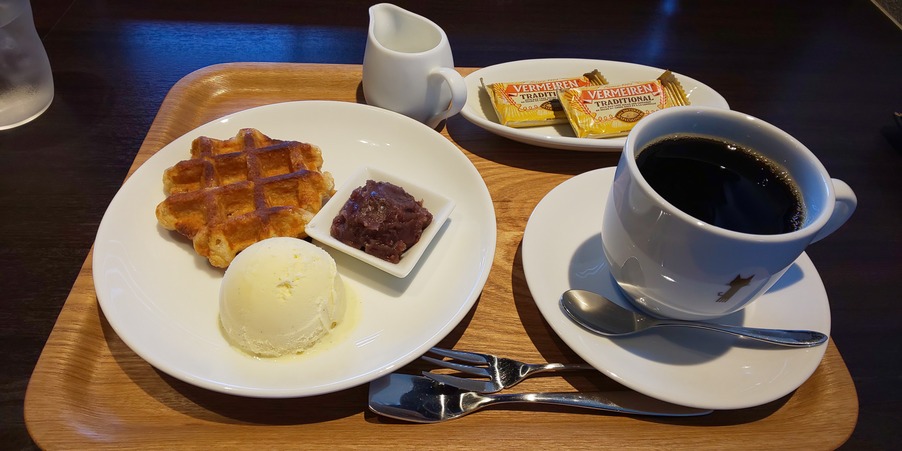 ワッフルと珈琲